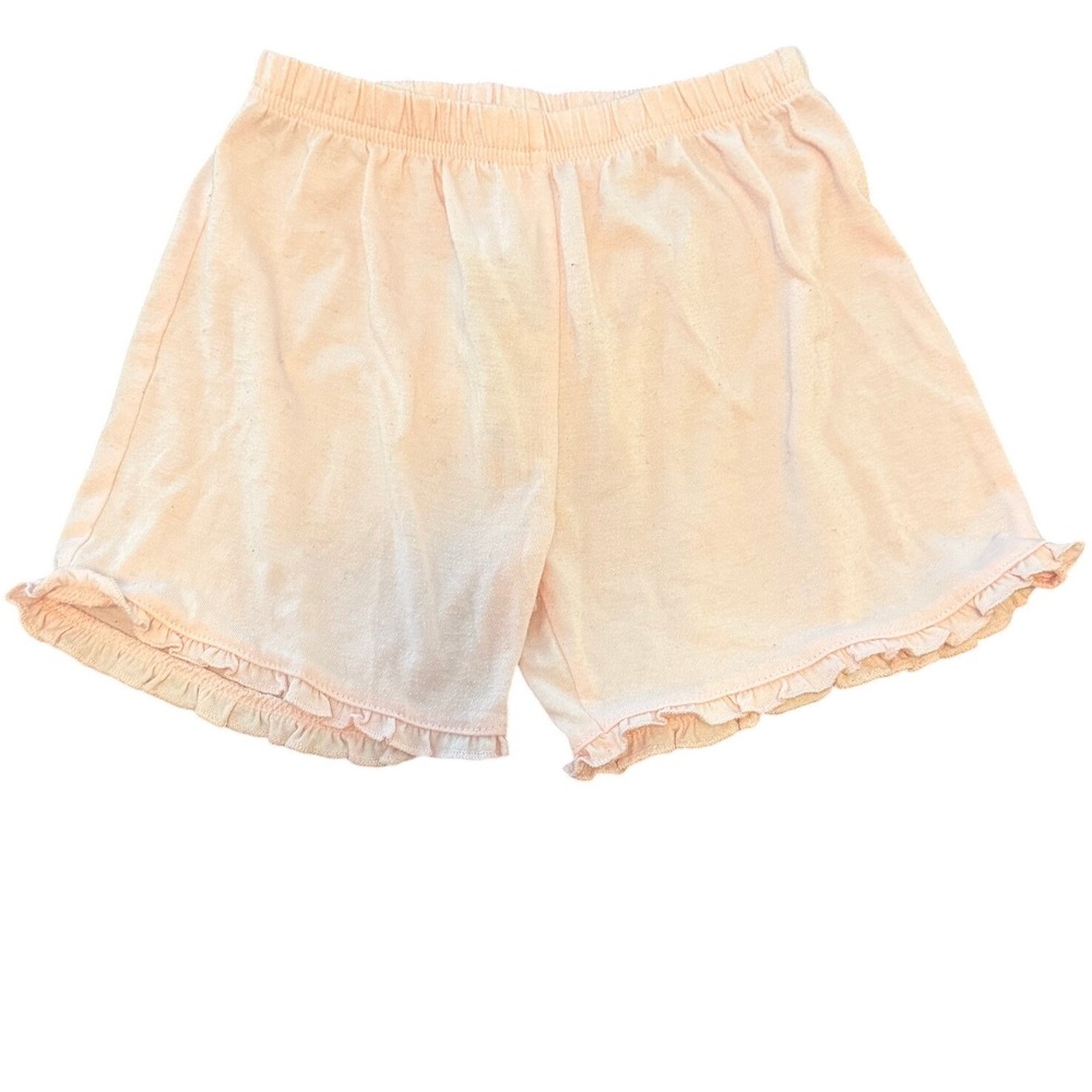 Carters Girls Pink Ruffle Pajama Shorts Size 7 Elastic Waist Sleepwear CSF0416